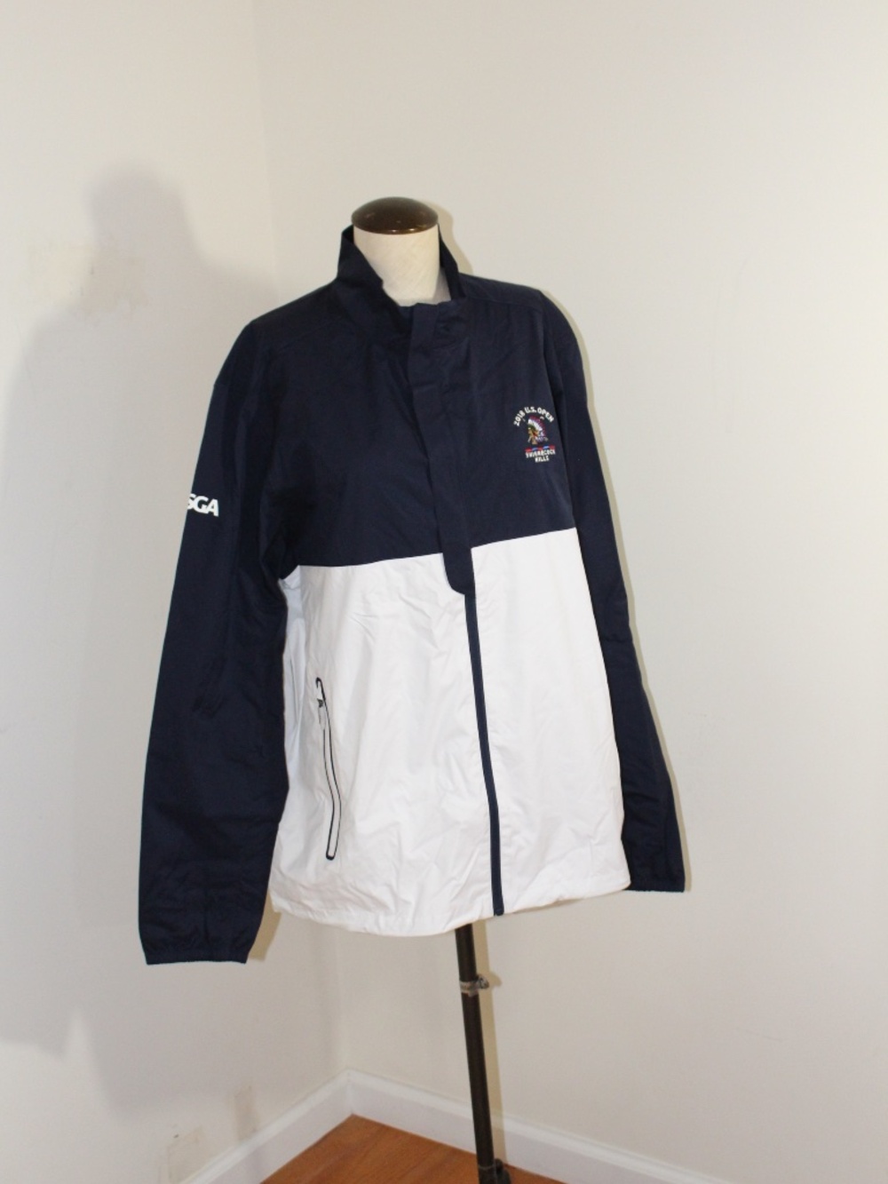 POLO GOLF Ralph Lauren,blue/white zipper Windbreaker Shinnecock Hill Golf Course